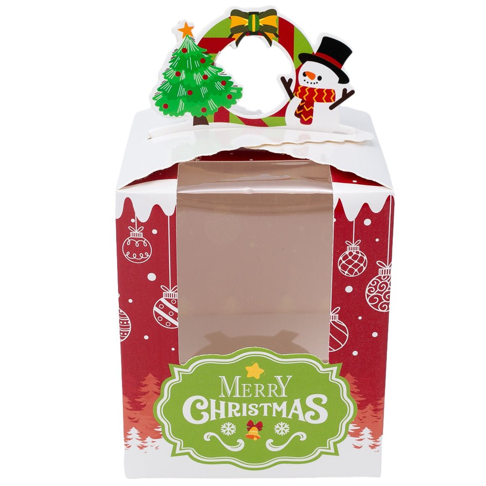 Cutie Crăciun cu decor 3D și fereastră - mix 4 modele (set 12 buc) - CraftUp