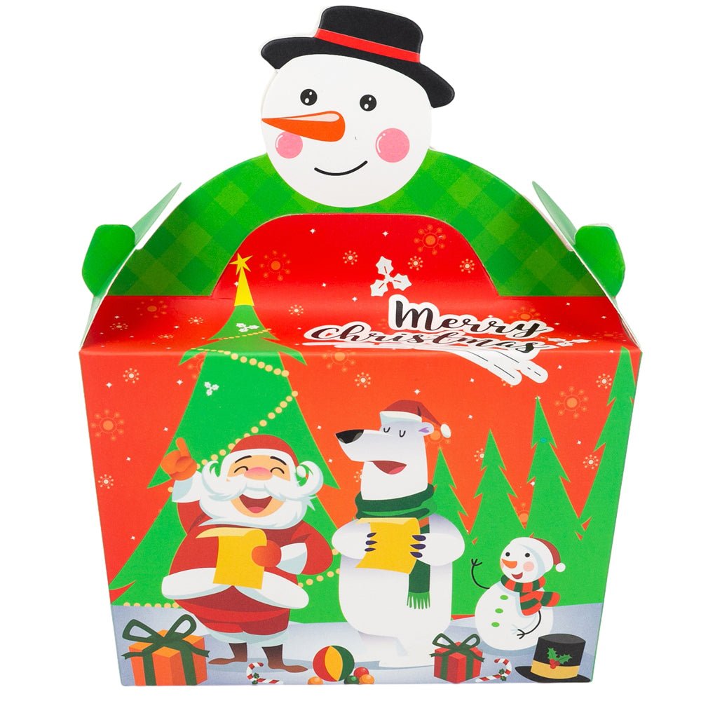 Cutie Crăciun Om de zăpadă cu mâner decupat (set 50 buc) - CraftUp