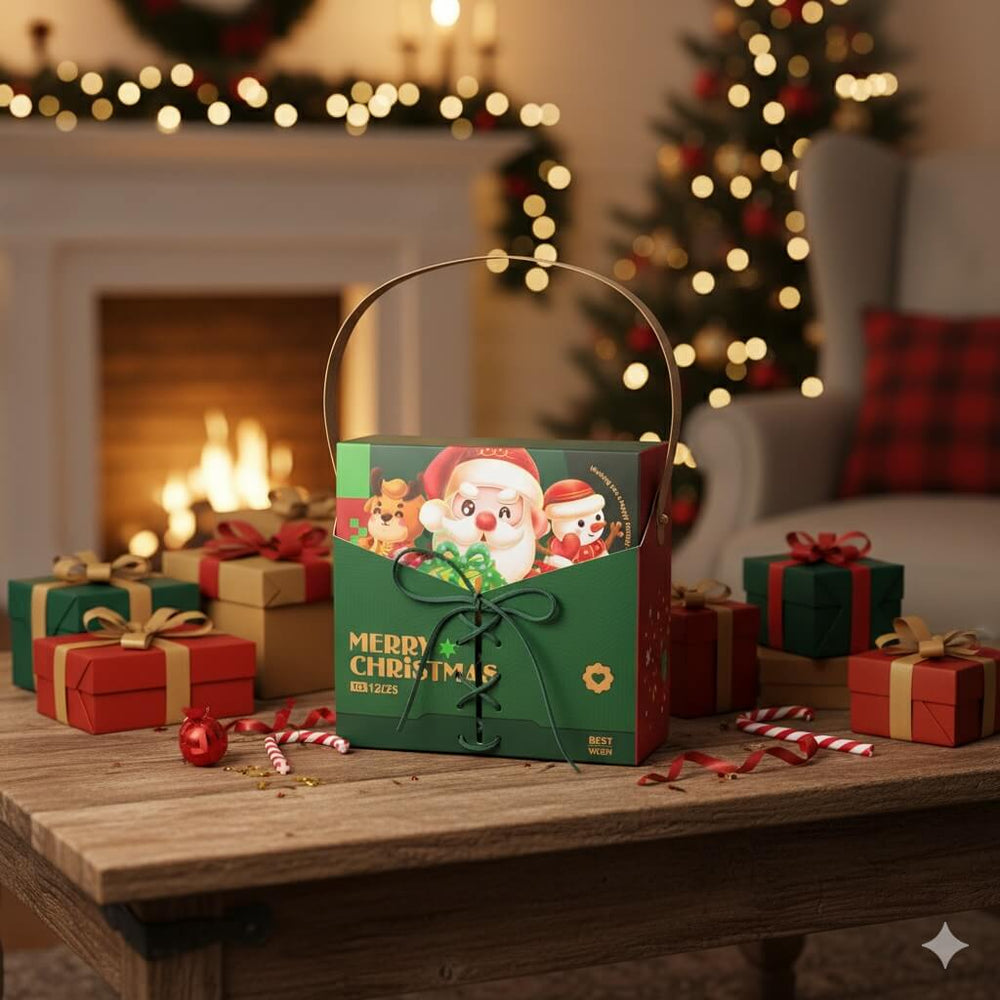 Cutie Crăciun tip geantă cu șnur (set 25 buc) - CraftUp