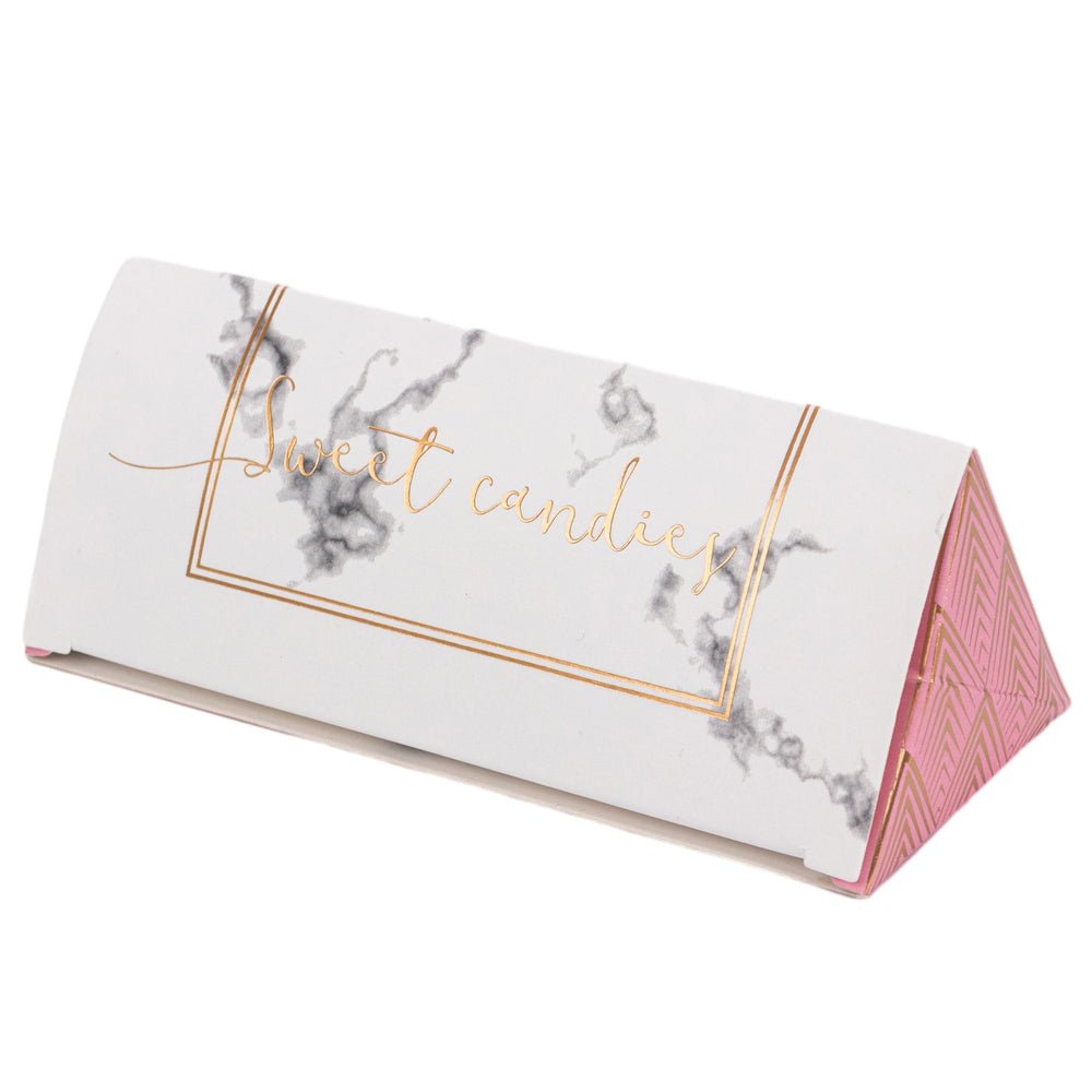 Cutie cu mesaj Thank you și panglică - roz (set 50 buc) - 13x5.5 - CraftUp