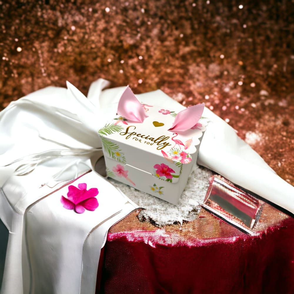 Cutie cu panglică mică - roz (set 50 buc) - CraftUp