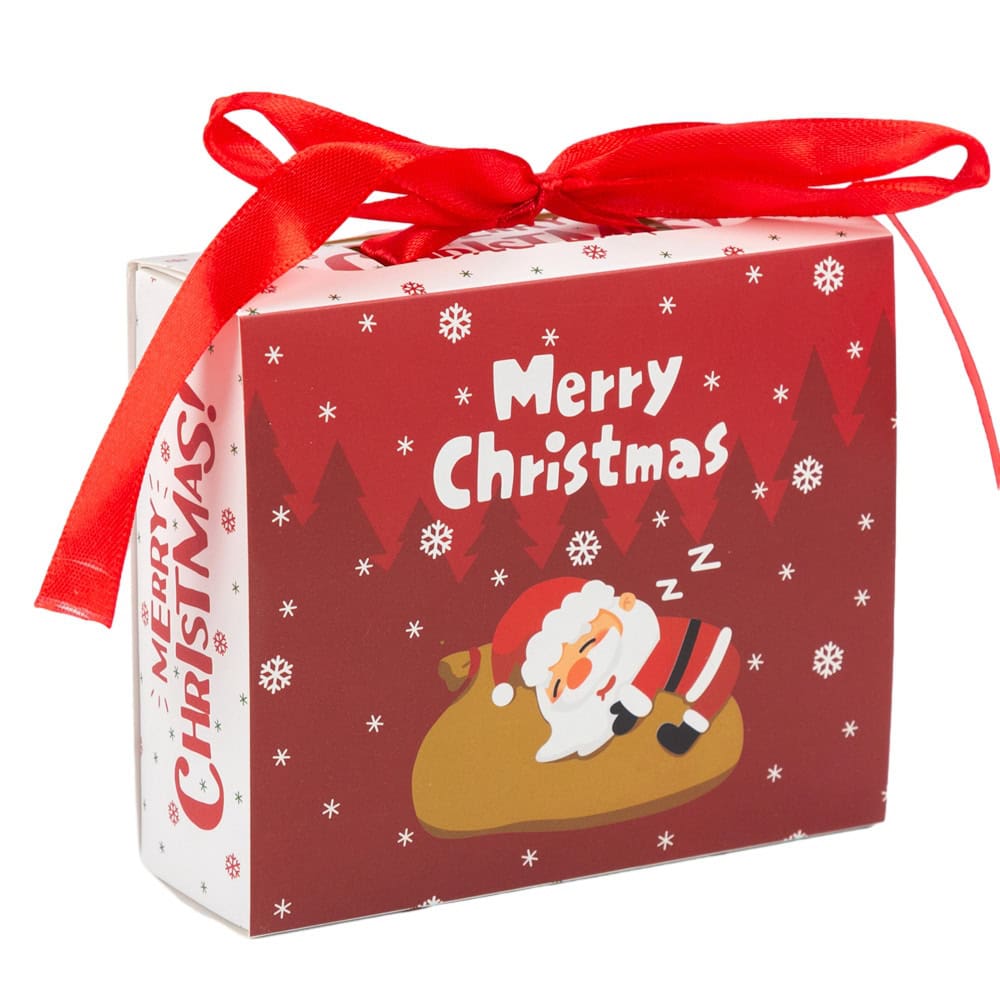 Cutie de Crăciun cu sertar și fundă satinată - roșu (set 25 buc) - CraftUp