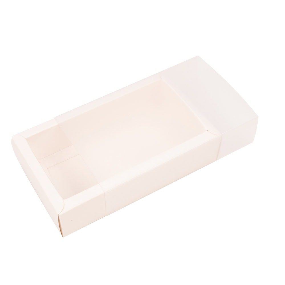 Cutie din hârtie cu fereastră mată - alb (set 50 buc) - CraftUp