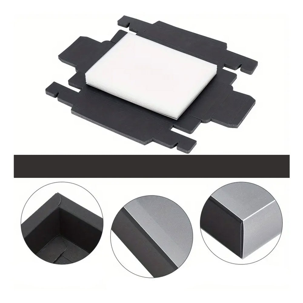 Cutie din hârtie cu fereastră mată - negru (set 50 buc) - CraftUp