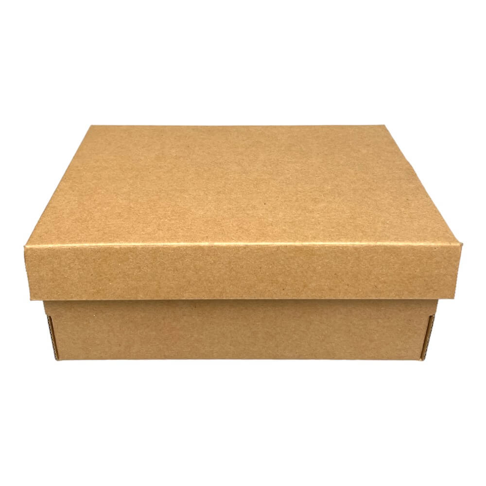 Cutie dreptunghiulară cu capac - maro (set 10 buc) - CraftUp