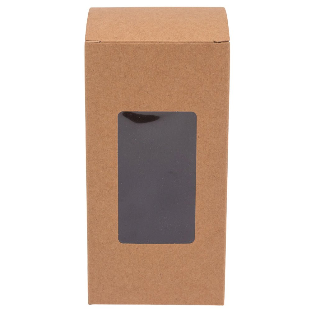 Cutie dreptunghiulară cu fereastră – kraft (set 50 buc) 8x8x12cm - CraftUp