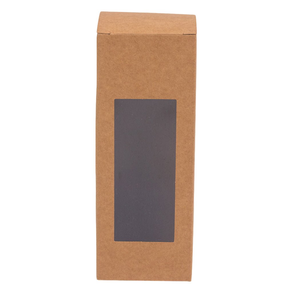 Cutie dreptunghiulară cu fereastră – kraft (set 50 buc) 9x9x18cm - CraftUp