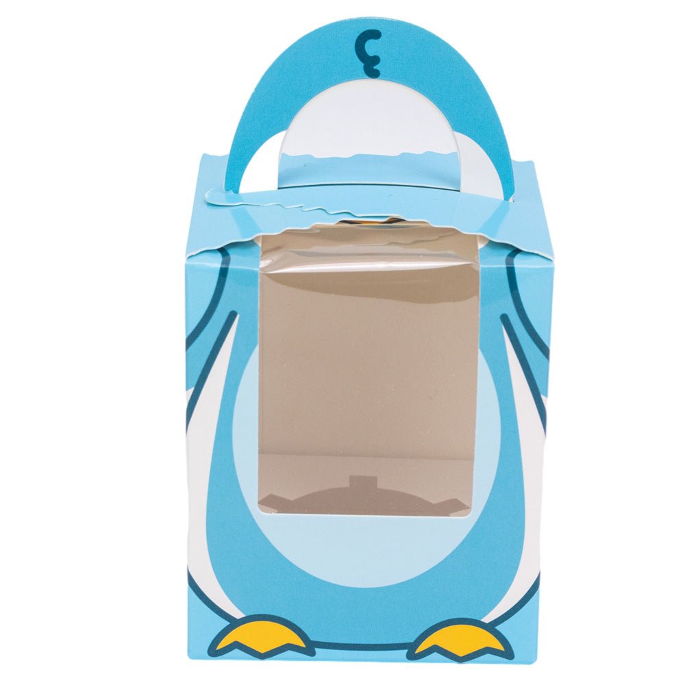 Cutie dreptunghiulară cu fereastră – model pinguin (set 10 buc) – 9.2×9.2x11cm - CraftUp