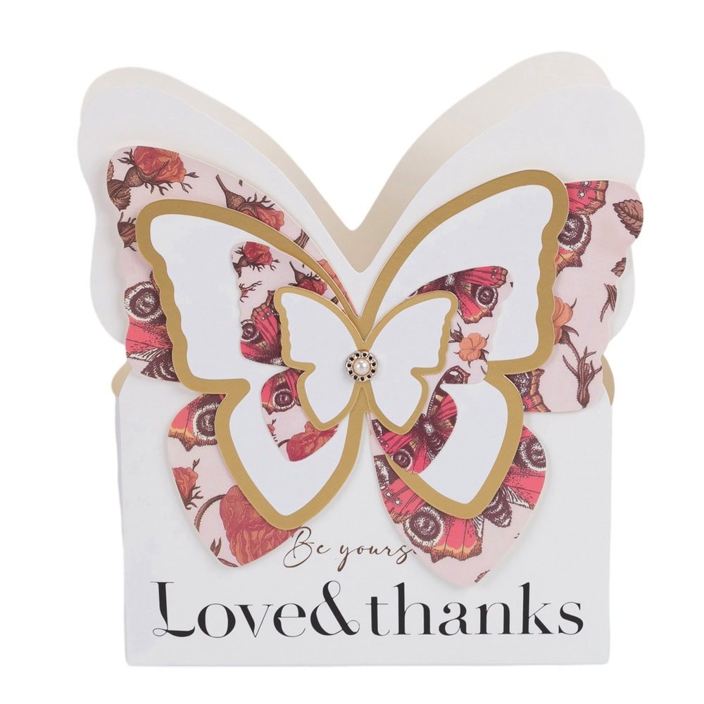 Cutie dreptunghiulară pentru flori model fluture - roșu (set 10 buc) - CraftUp