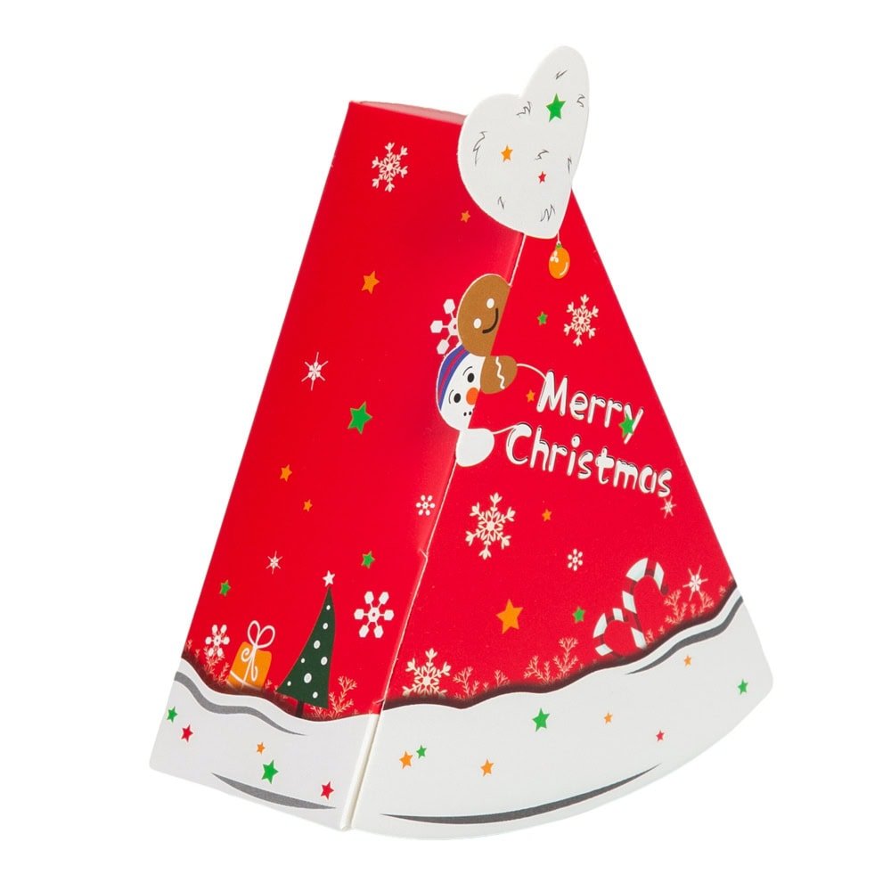 Cutie formă brad de Crăciun - roșu (set 50 buc) - CraftUp