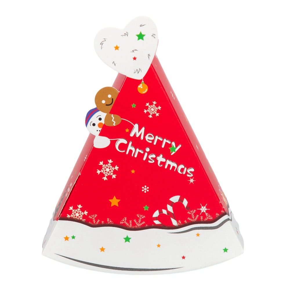 Cutie formă brad de Crăciun - roșu (set 50 buc) - CraftUp