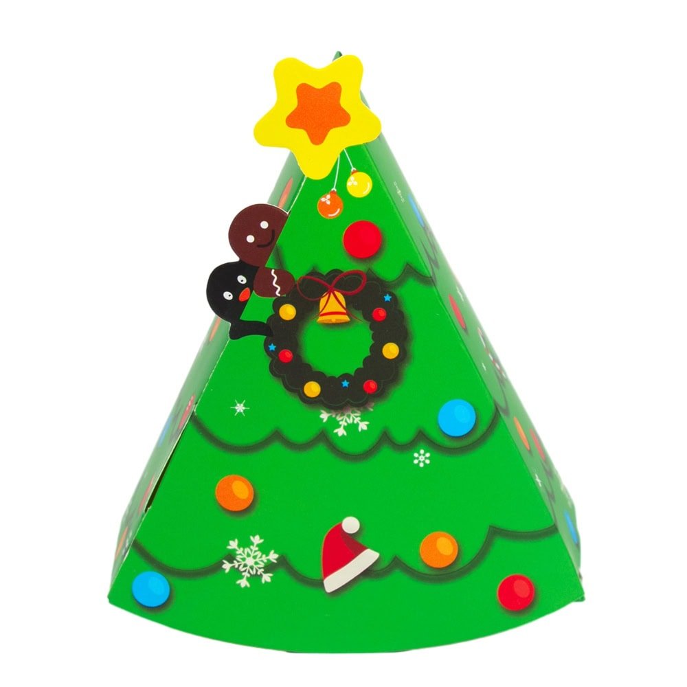 Cutie formă brad de Crăciun - verde (set 50 buc) - CraftUp