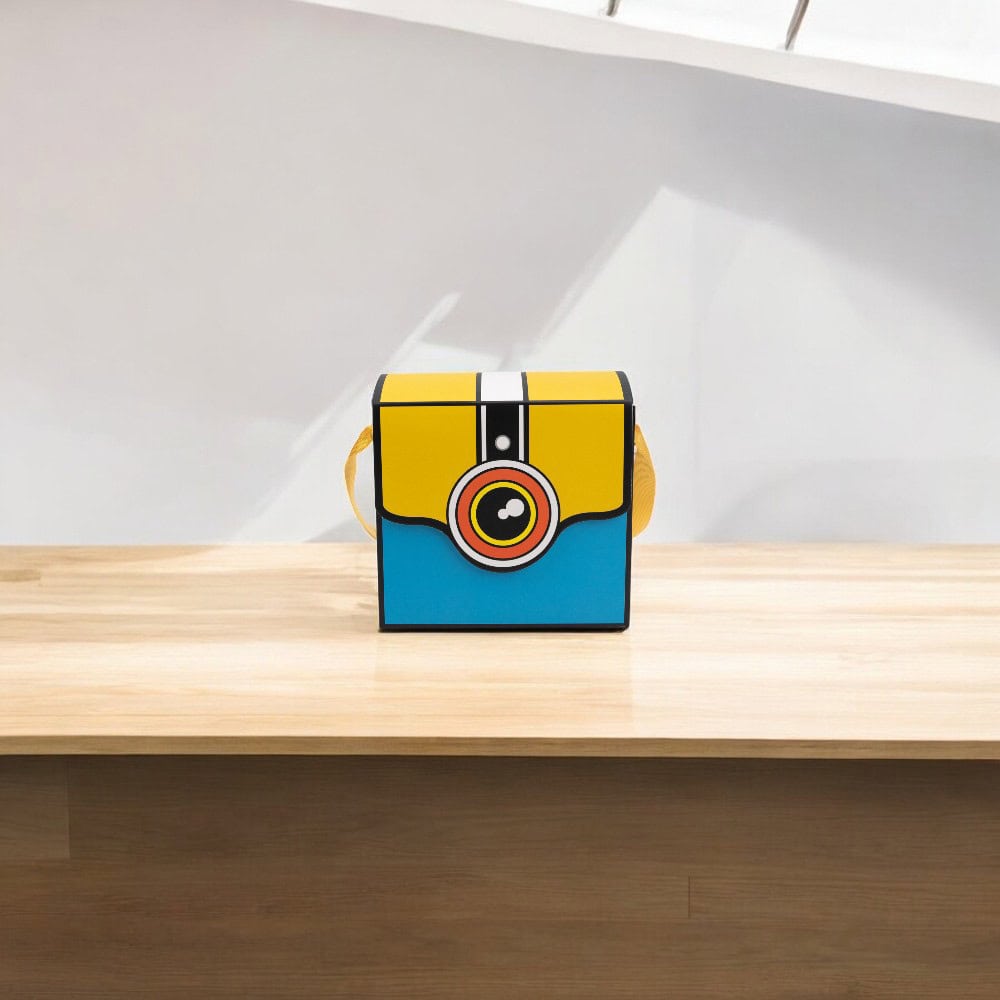 Cutie în formă de aparat foto cu mâner - bleu (set 5 buc) - CraftUp