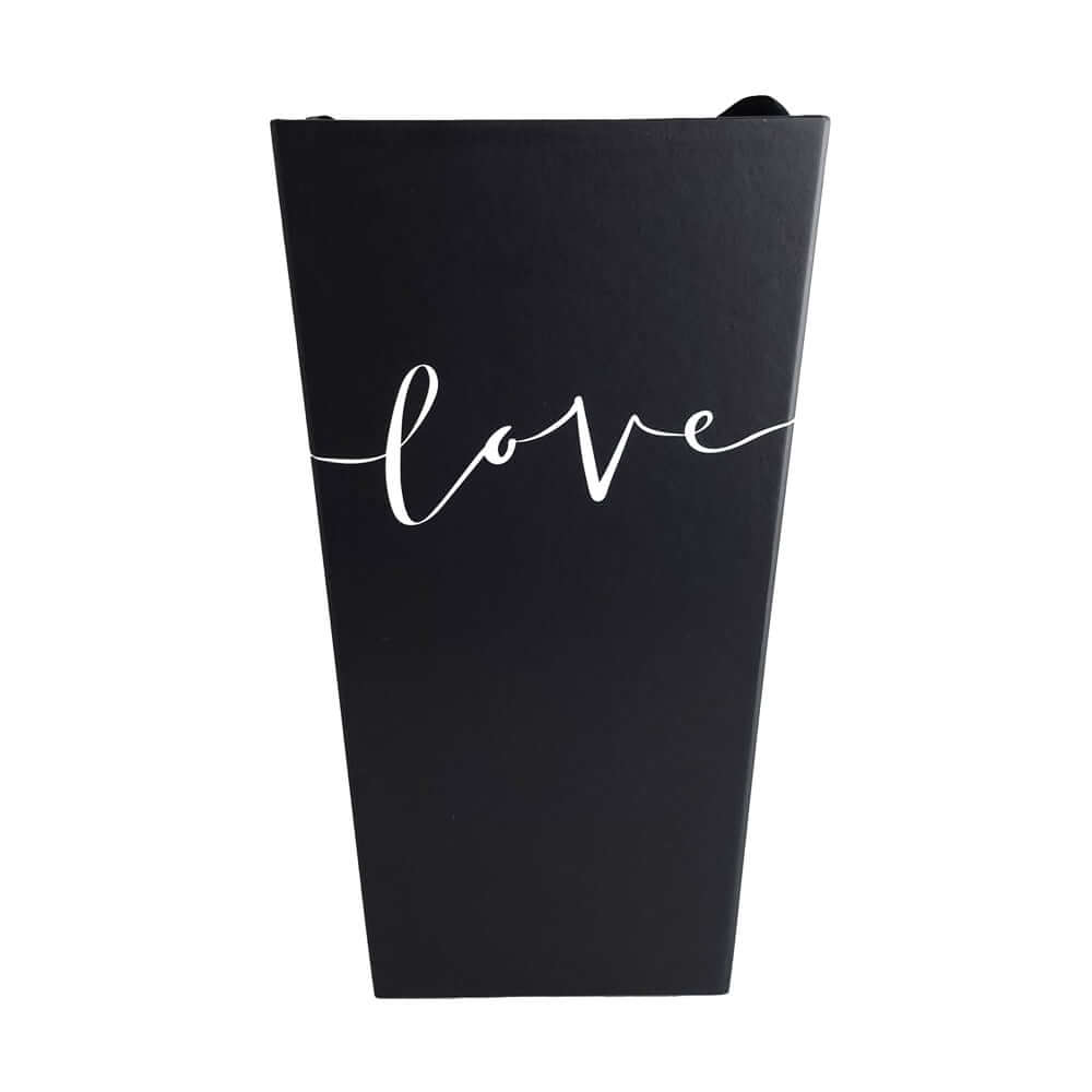 Cutie înaltă cu mâner model Love - negru - CraftUp