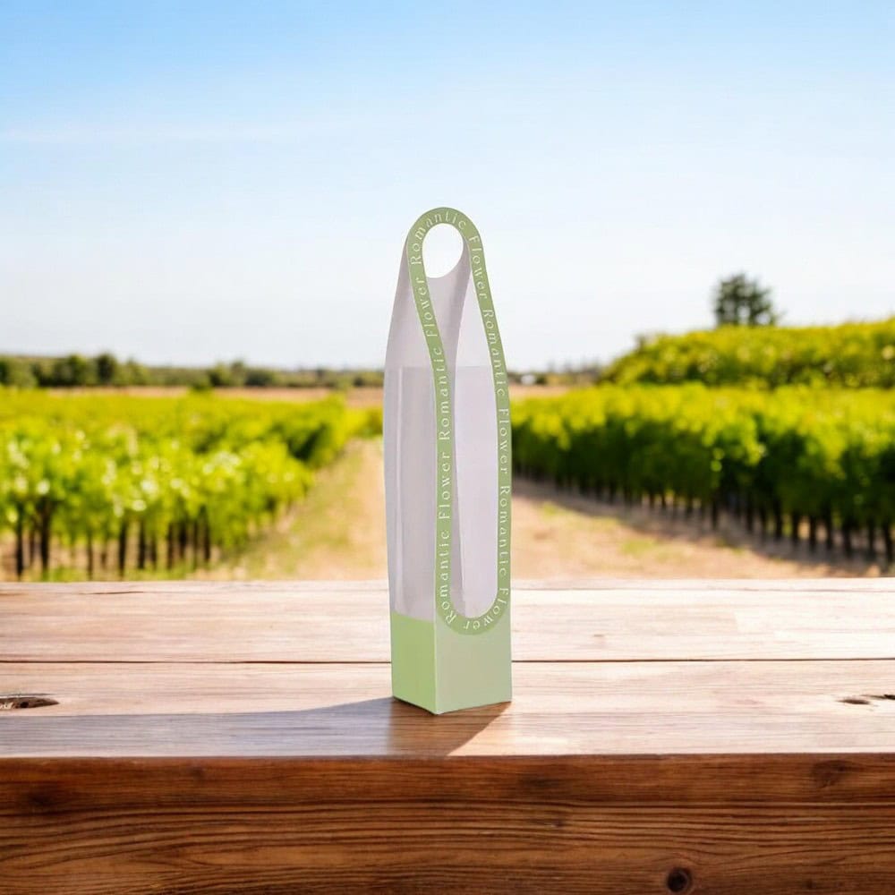 Cutie înalta pentru flori cu fereastră și mâner lung - verde (set 2 buc) - CraftUp