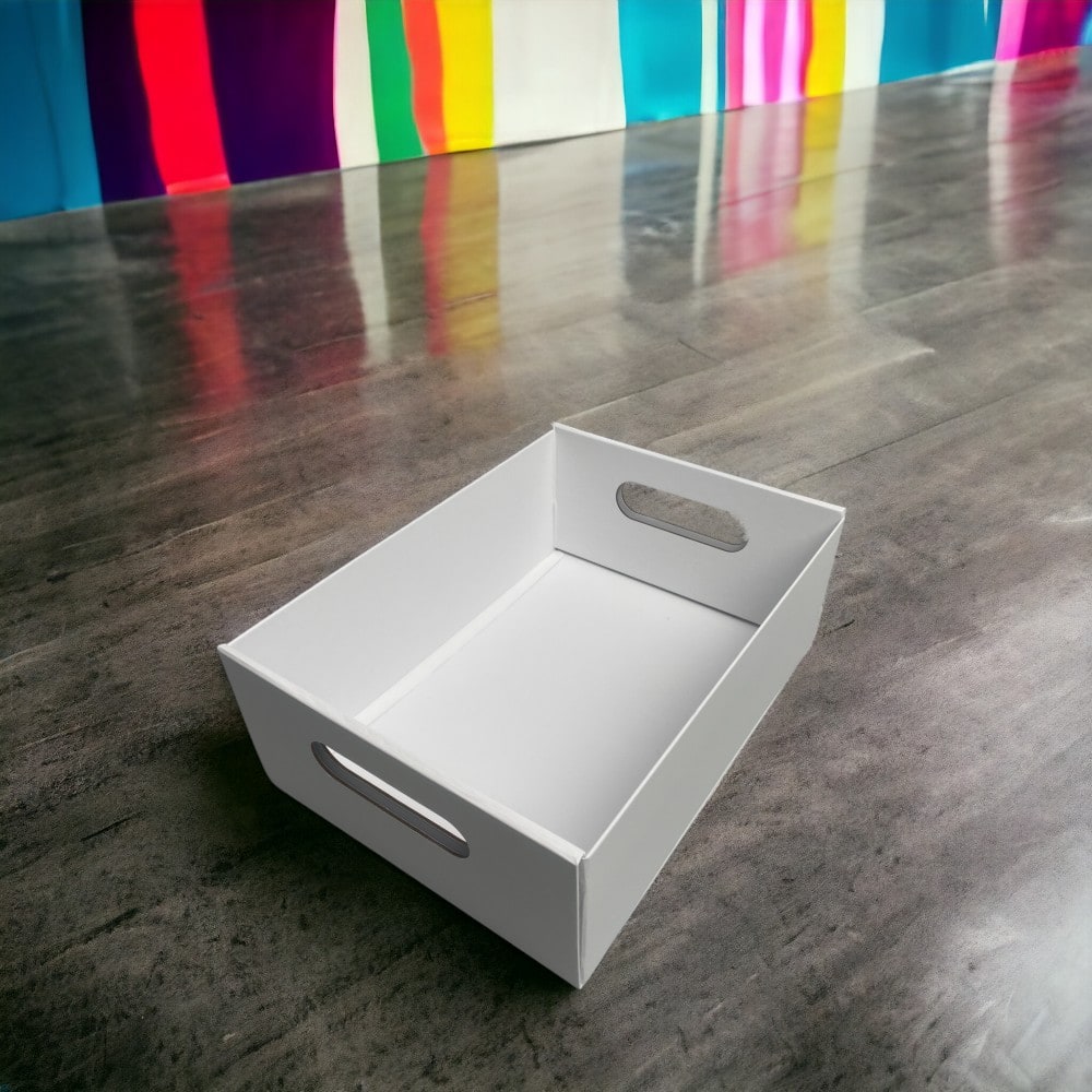 Cutie ladă cu mânere - alb - CraftUp