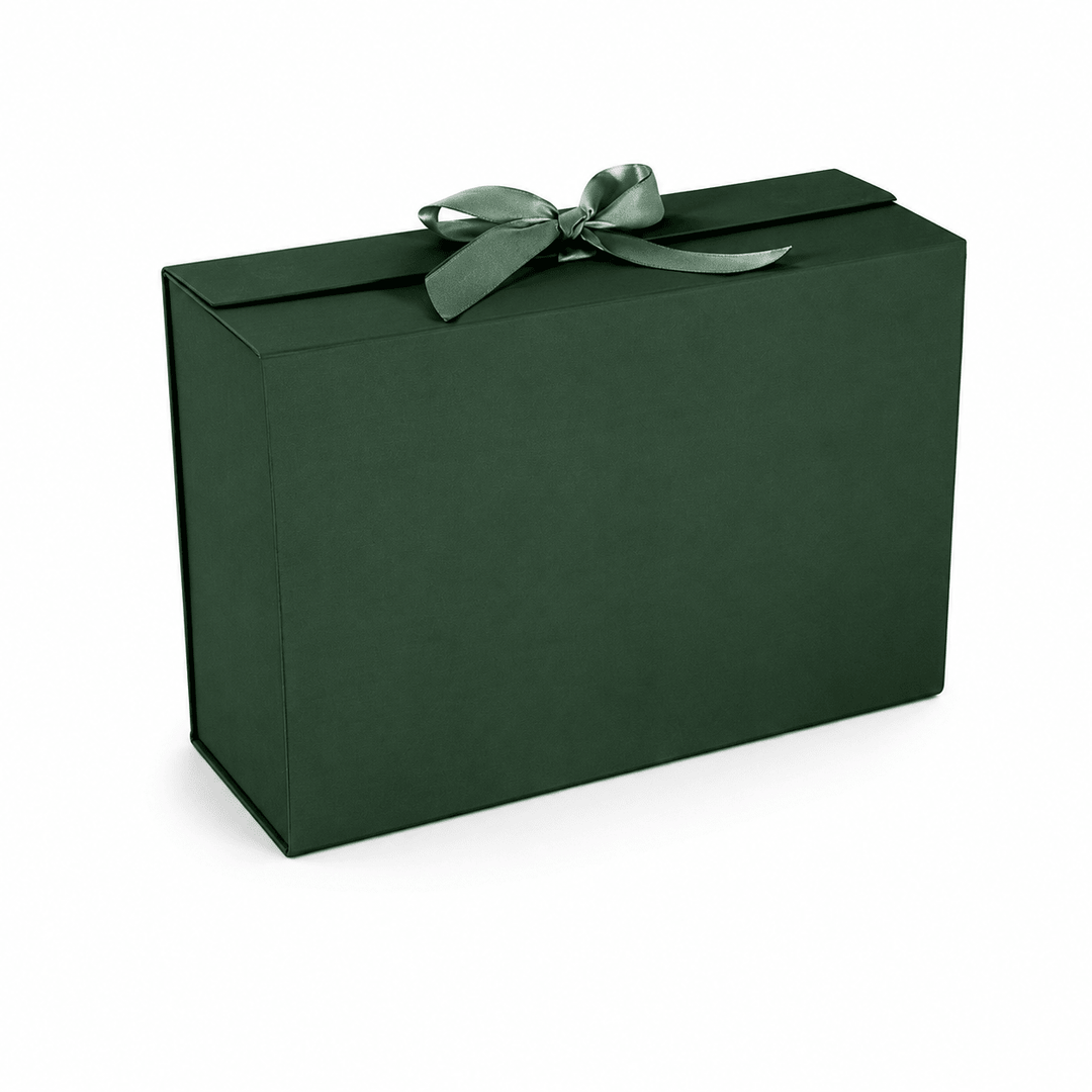 Cutie magnetică cu fundă la închidere - verde - CraftUp