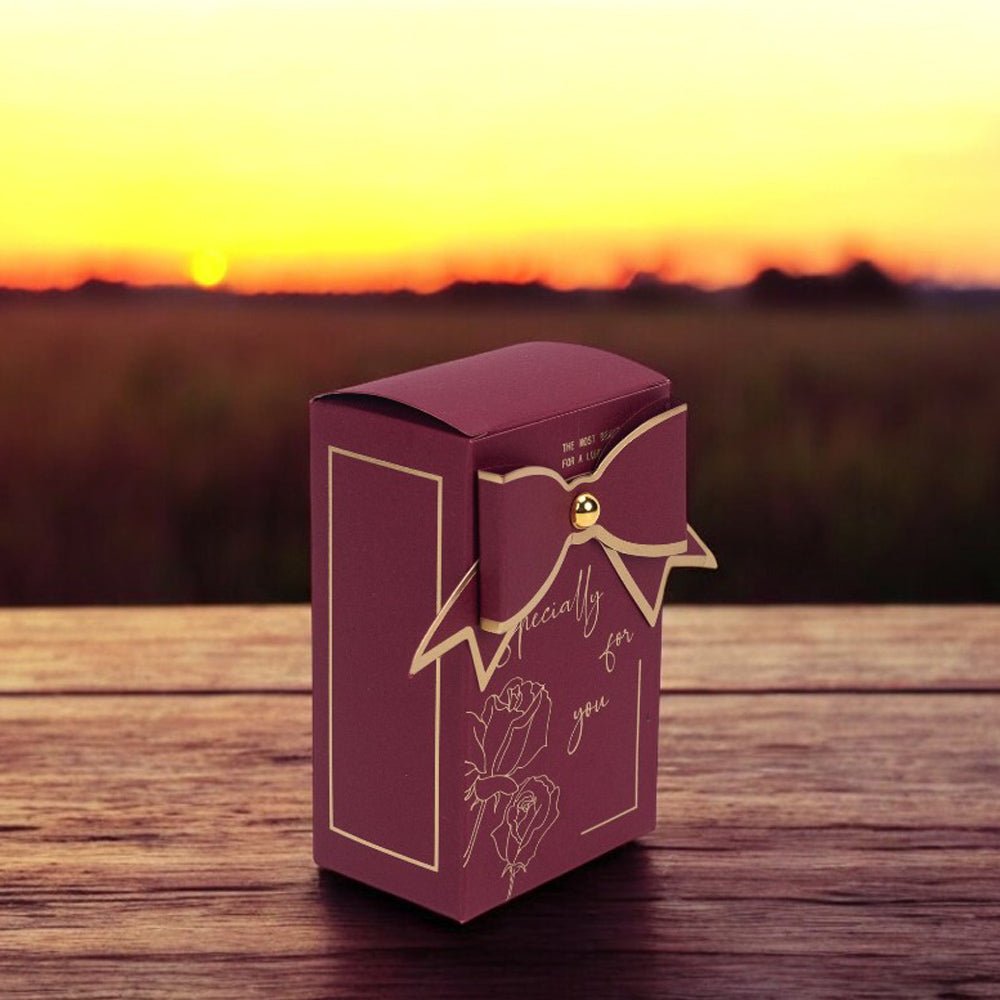 Cutie mică dreptunghiulară Specially for you cu fundă - roșu (set 50 buc) - CraftUp