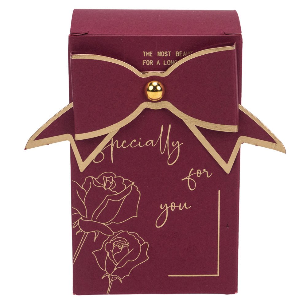 Cutie mică dreptunghiulară Specially for you cu fundă - roșu (set 50 buc) - CraftUp