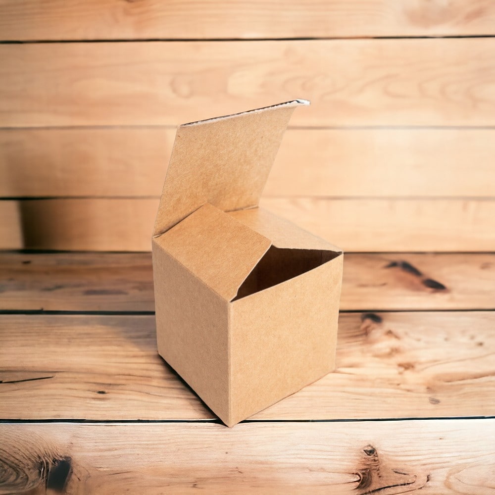 Cutie mică pătrată - kraft (set 50 buc) - CraftUp