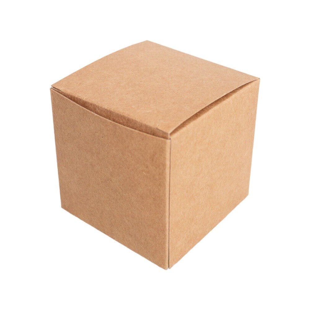 Cutie mică pătrată - kraft (set 50 buc) - CraftUp