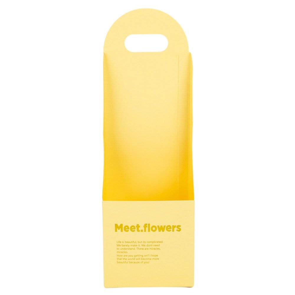 Cutie mică pătrată pentru flori - galben (set 10 buc) - CraftUp