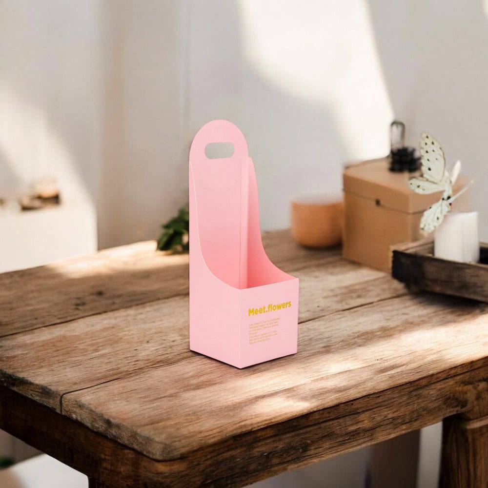 Cutie mică pătrată pentru flori - roz (set 10 buc) - CraftUp