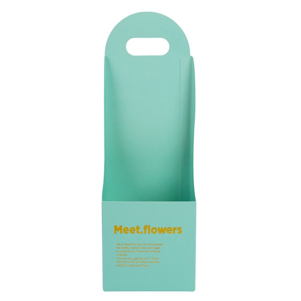 Cutie mică pătrată pentru flori - turcoaz (set 10 buc) - CraftUp