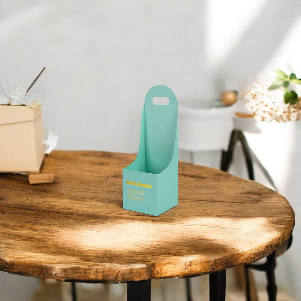 Cutie mică pătrată pentru flori - turcoaz (set 10 buc) - CraftUp