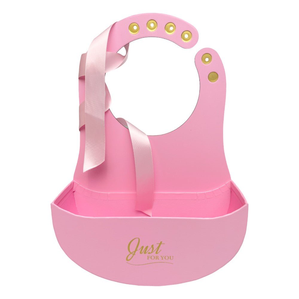 Cutie ovală deschisă cu mâner și panglică - roz - CraftUp