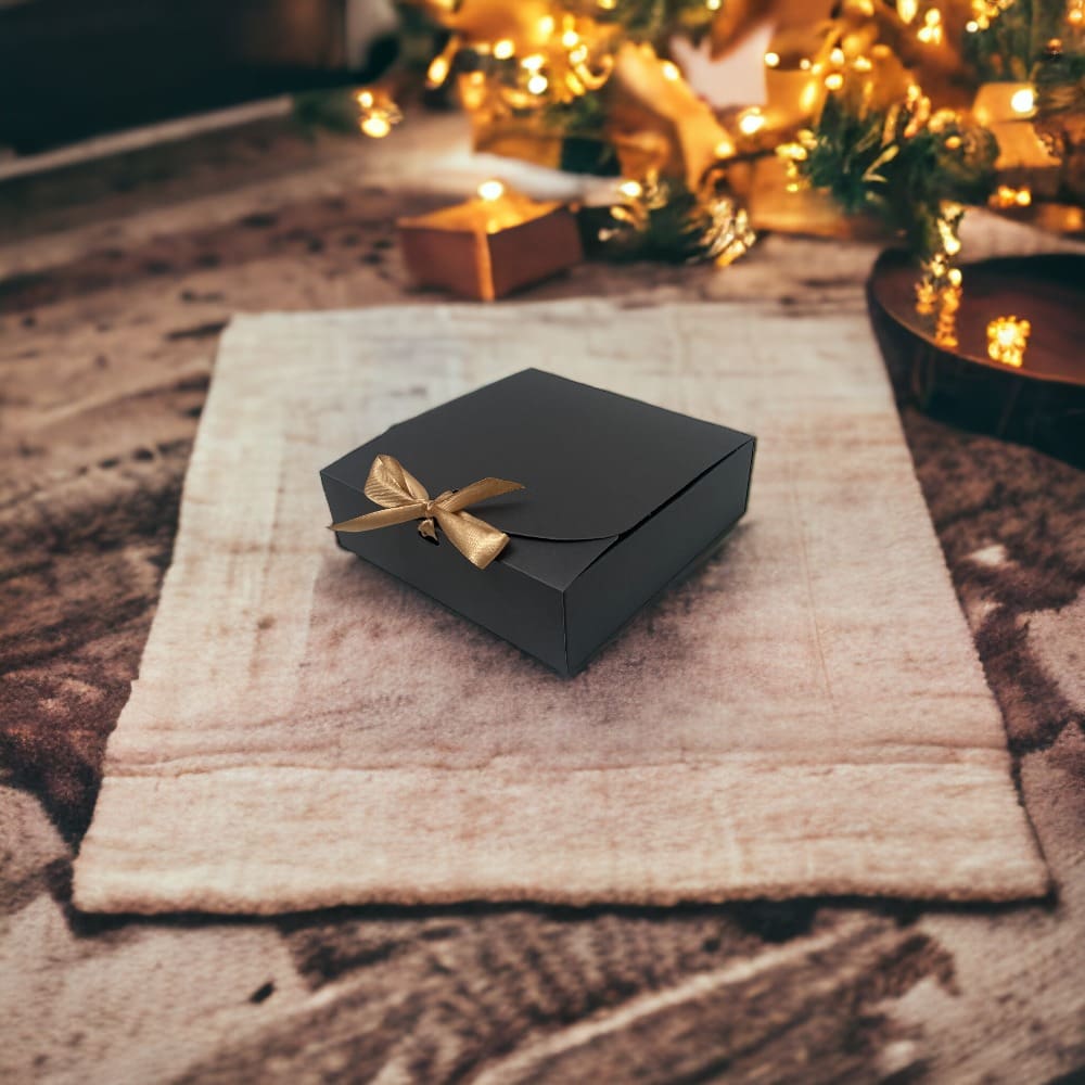 Cutie pătrată cu fundă satinată (set 12 buc) - CraftUp