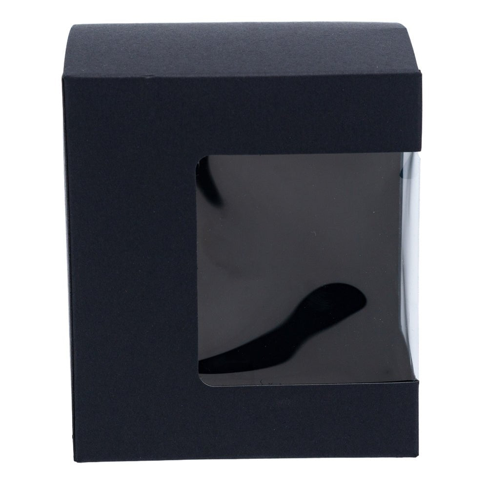 Cutie pătrată din hârtie cu fereastră pe o parte - negru (set 50 buc) 11x10.5x12.4cm - CraftUp