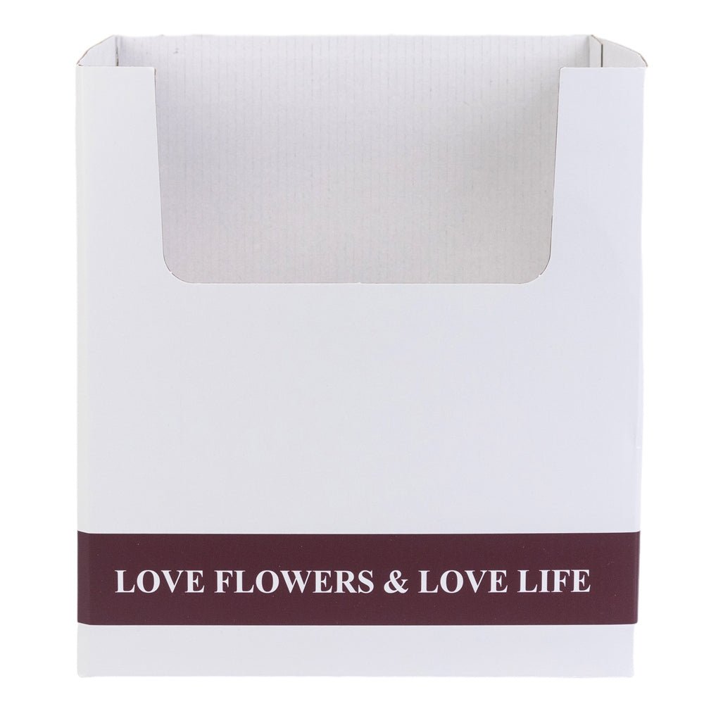 Cutie pătrată pentru ghiveci cu mâner – alb 24x24x26cm - CraftUp