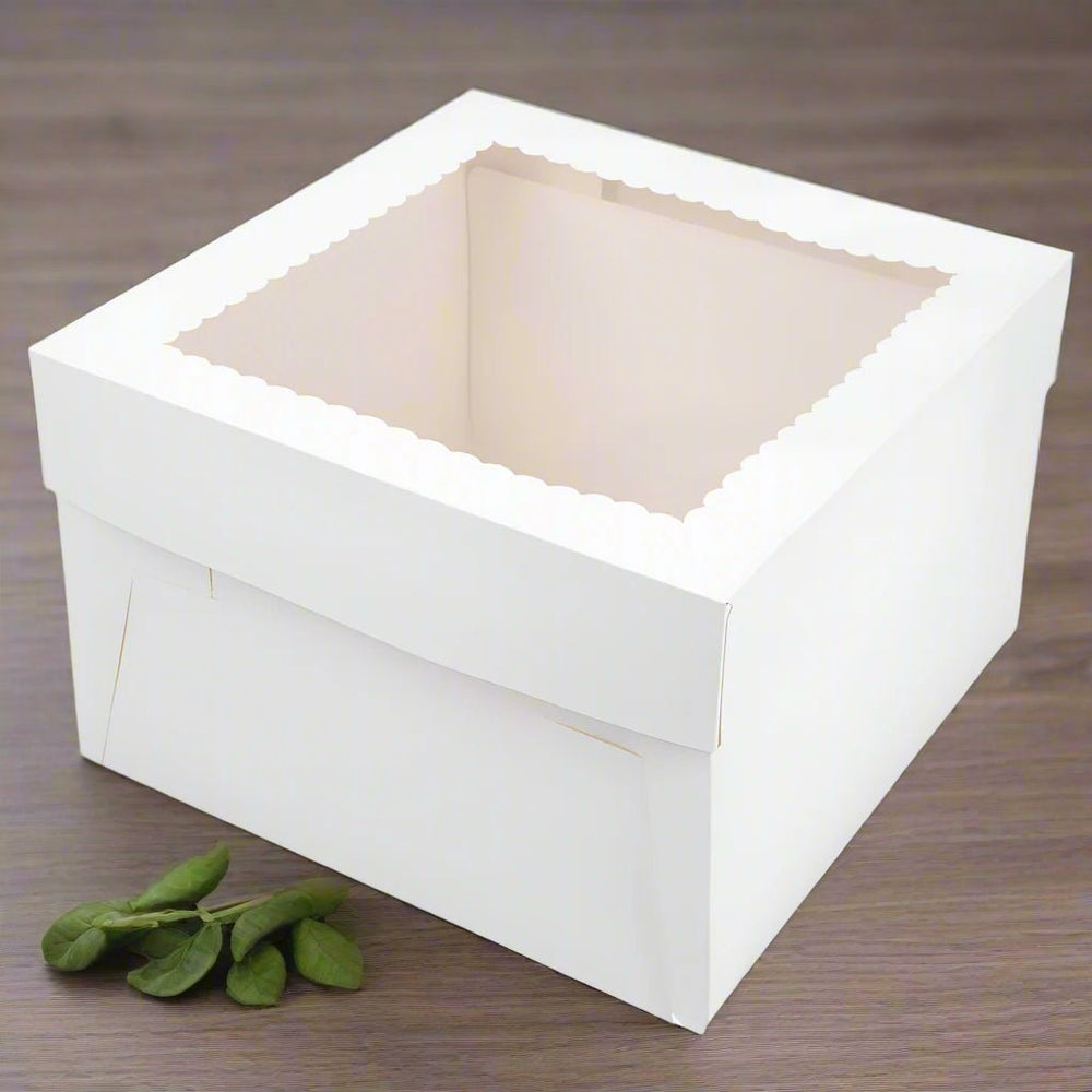 Cutie pătrată pentru tort cu fereastră (set 10 buc) - CraftUp