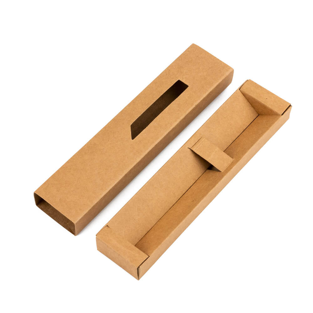 Cutie pentru instrumente de scris cu fereastră - kraft (set 50 buc) - CraftUp