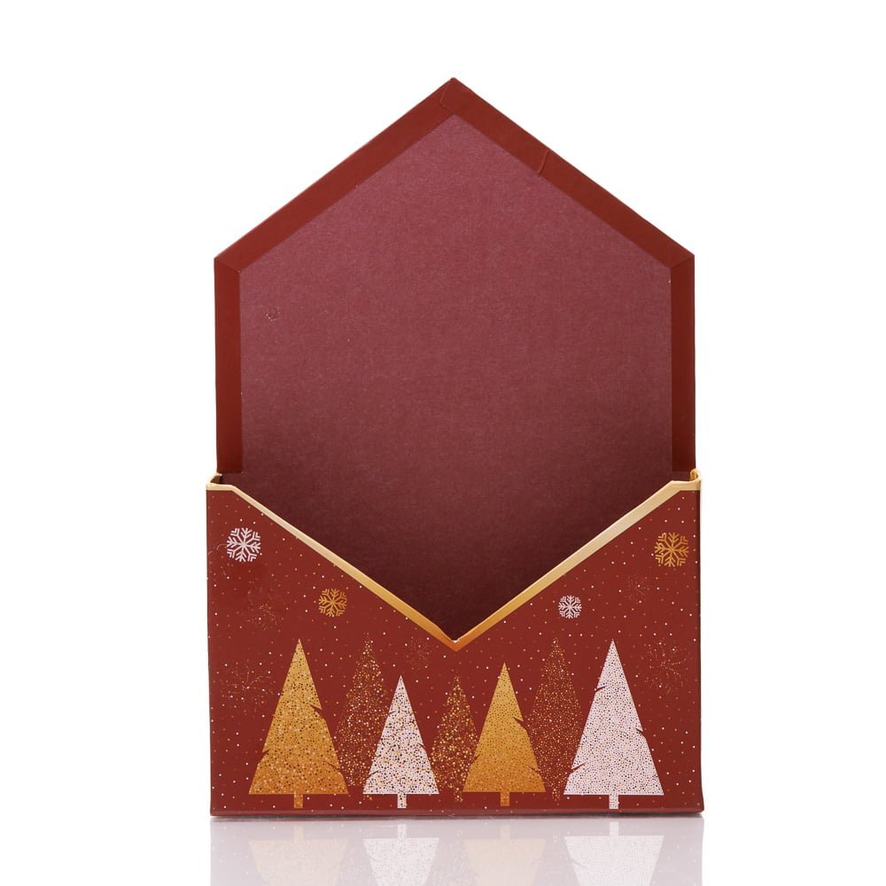 Cutie tip plic de Crăciun - model brazi - CraftUp