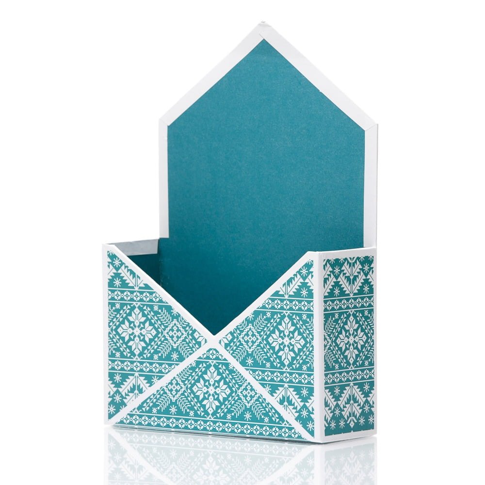 Cutie tip plic de Crăciun – model fulgi de gheață - CraftUp