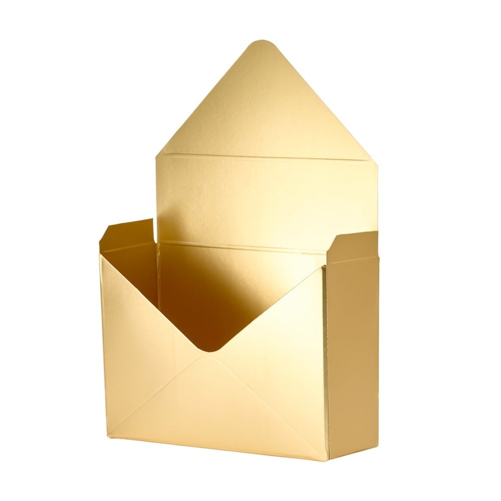 Cutie tip plic lucioasă - auriu (set 12 buc) - CraftUp