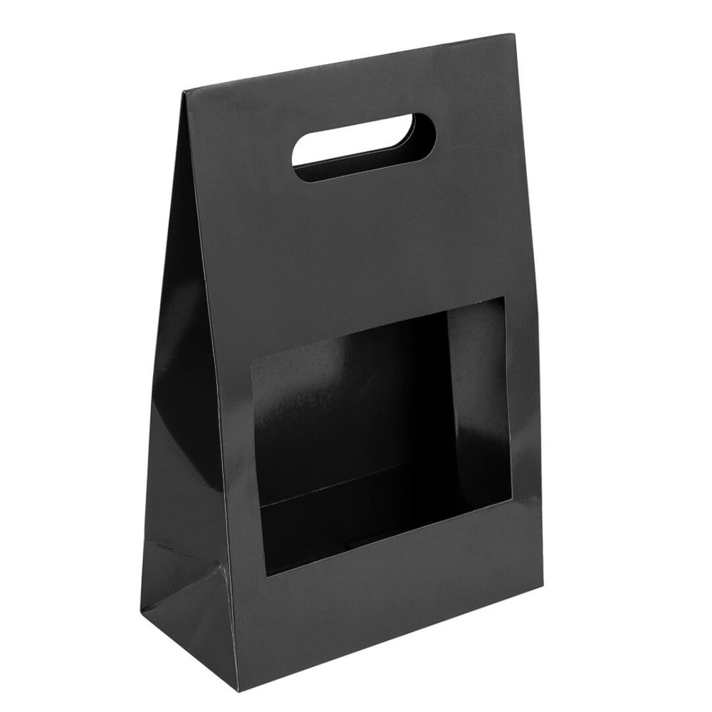 Cutii cu fereastră și mâner - negru (set 5 buc) - CraftUp