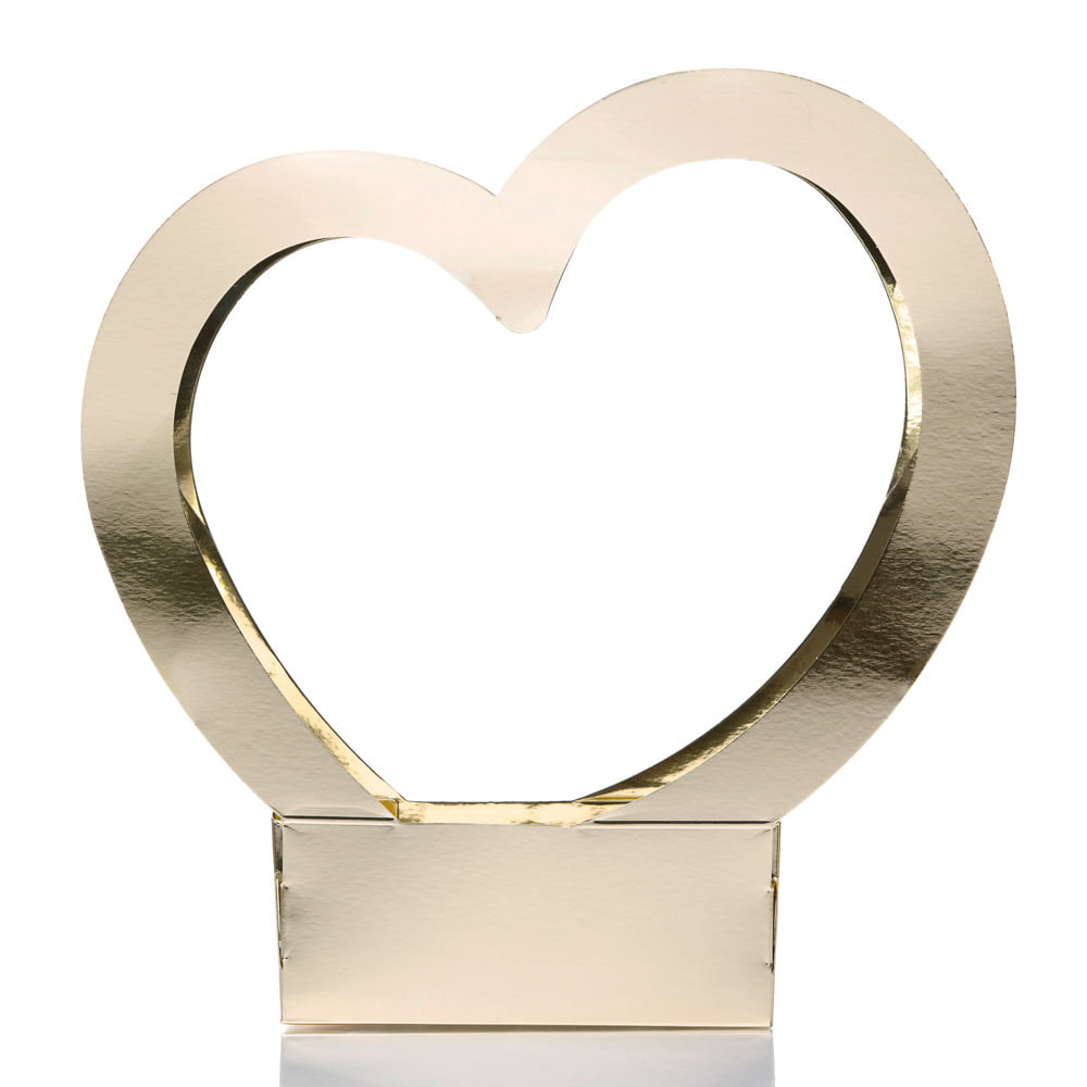 Cutii cu mâner inimă - auriu (set 10 buc) - CraftUp