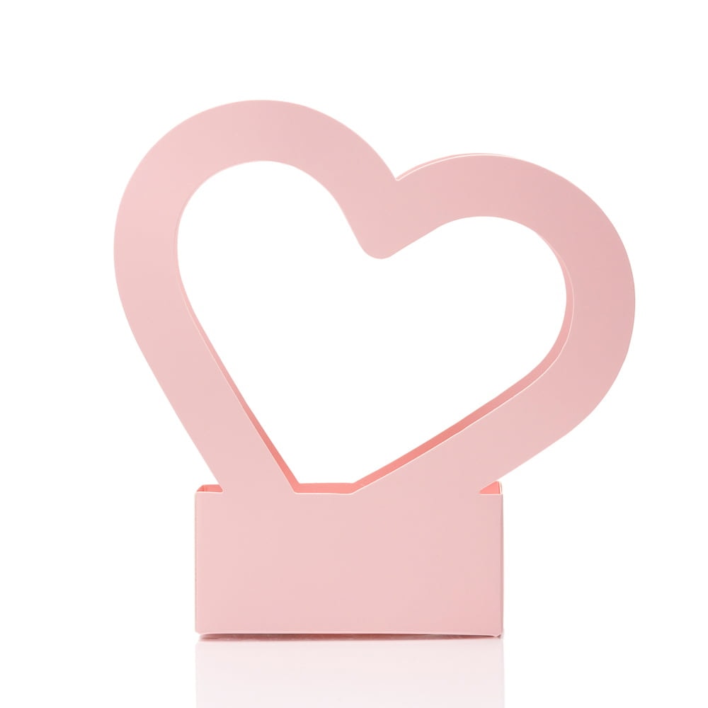 Cutii cu mâner inimă - roz (set 10 buc) - CraftUp