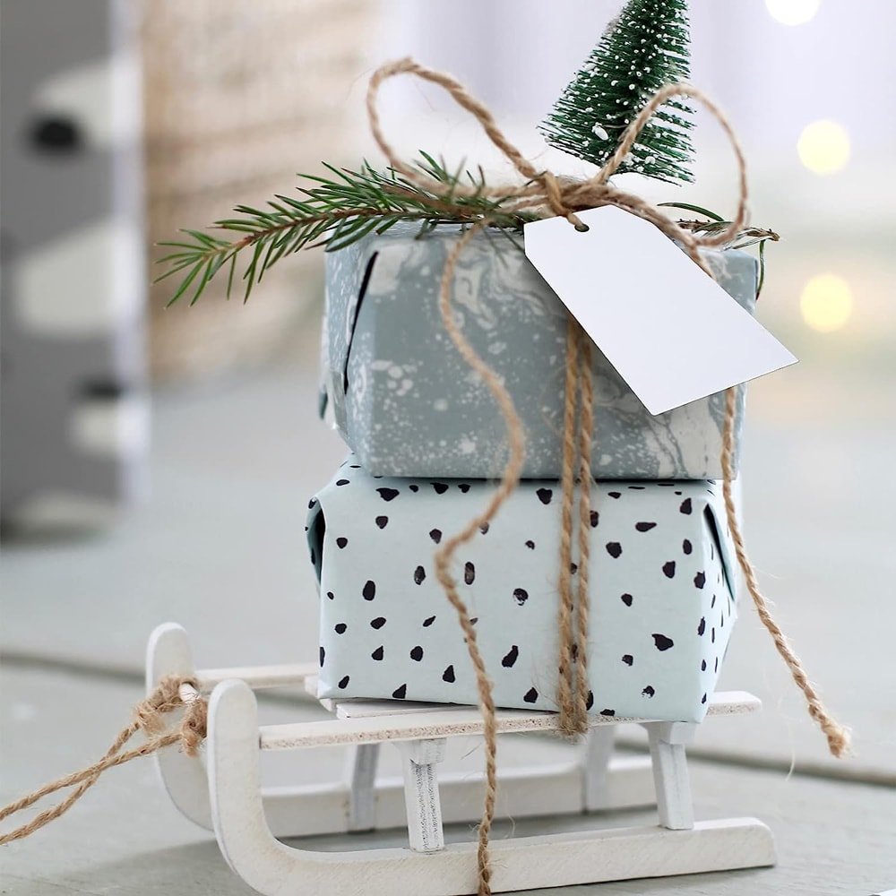 Etichete din hârtie dreptunghiulare simple 4x7.5cm - alb (set 100 buc) - CraftUp