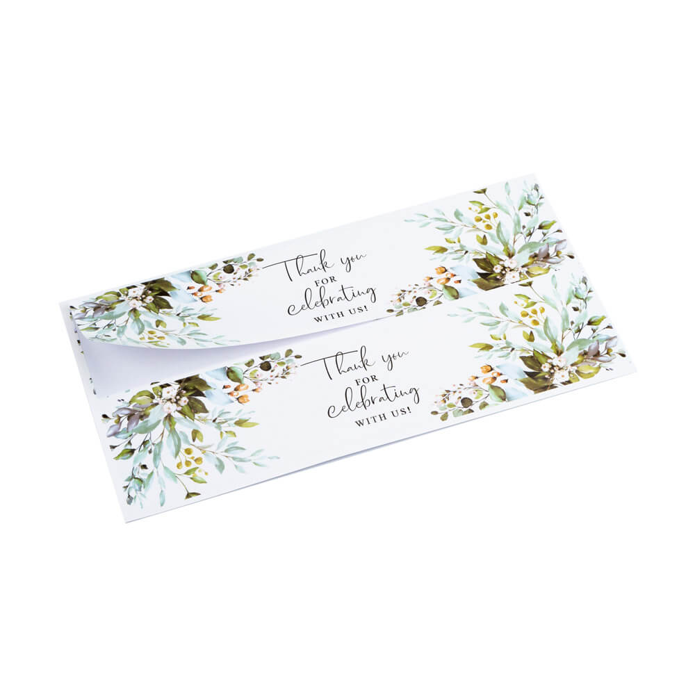 Etichete lungi pentru sticle - model floral (10 foi x 2 buc) - CraftUp
