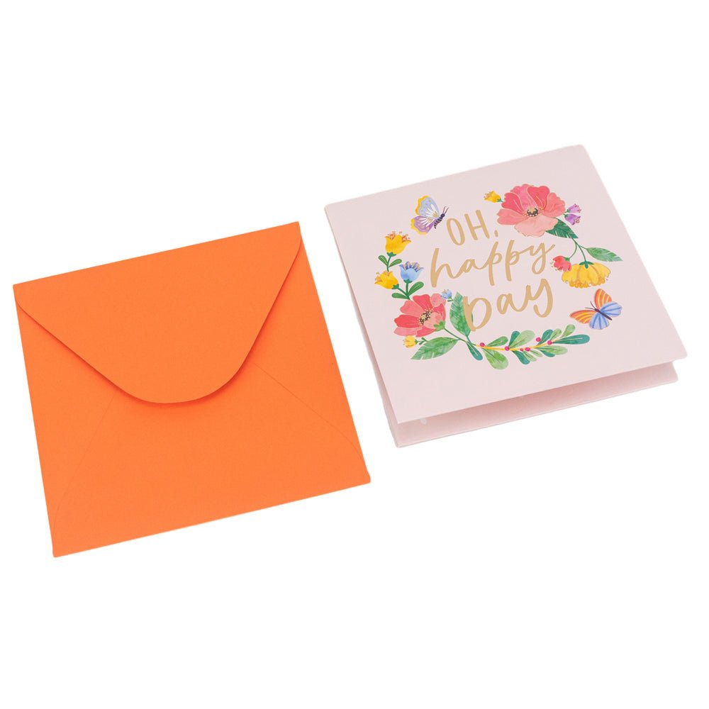 Felicitare 3D model floral - roz 13x13cm - CraftUp