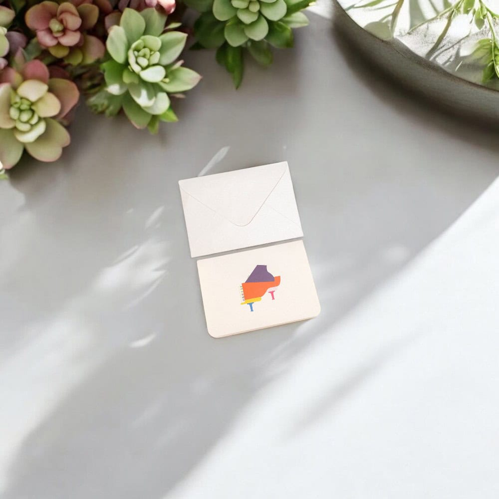 Felicitări Happy Birthday 3D - model pian (set 10 buc) - CraftUp