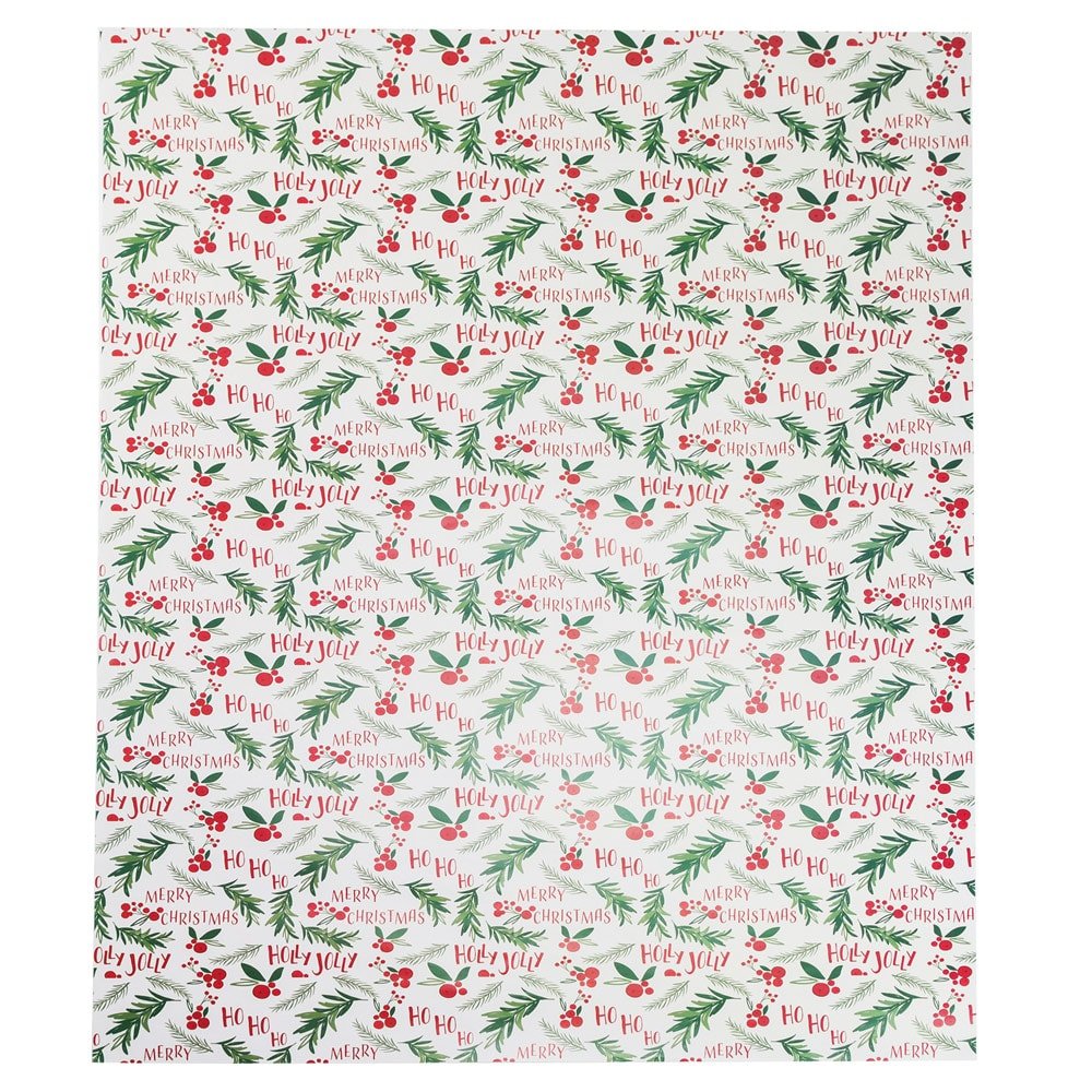 Foi de ambalat de Crăciun - model 4 alb (set 50 buc) - CraftUp