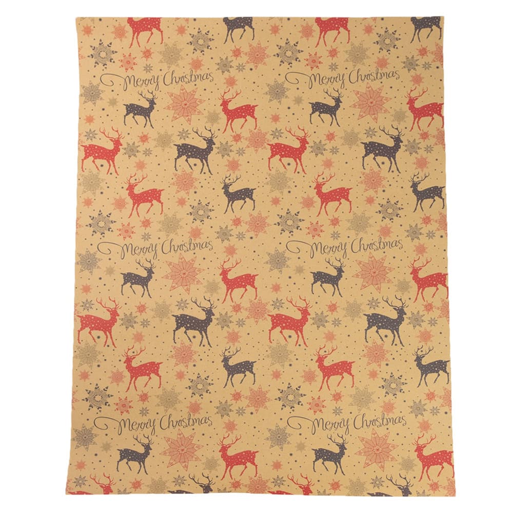 Foi de ambalat de Crăciun - model 9 kraft (set 50 buc) - CraftUp