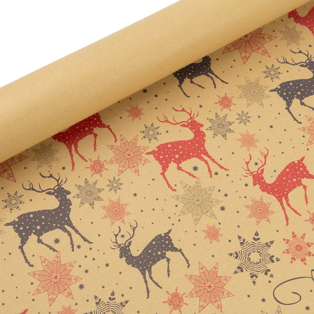 Foi de ambalat de Crăciun - model 9 kraft (set 50 buc) - CraftUp