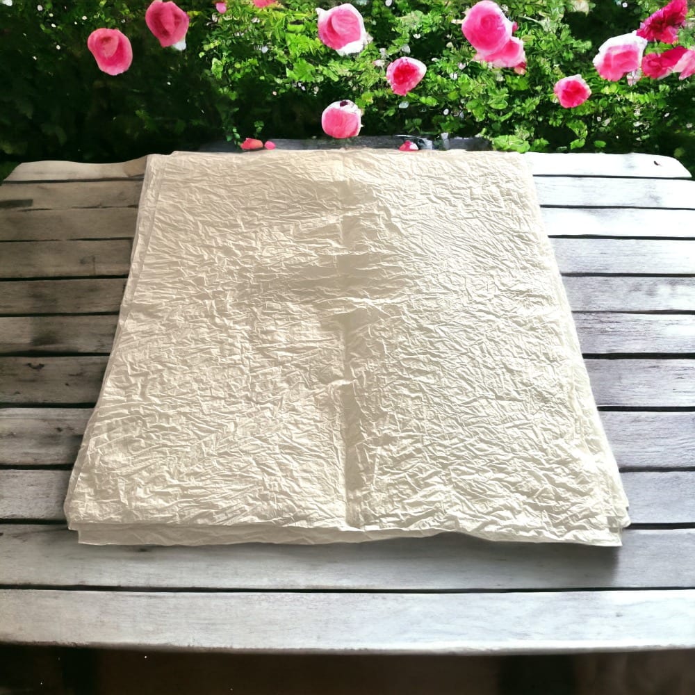 Foi de ambalat decorative creponate - alb (set 5 foi) 53x53cm - CraftUp