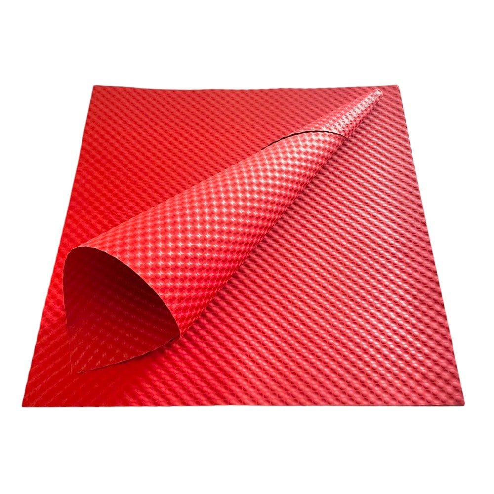 Foi de ambalat decorative gofrate model sfere - roșu (set 10 foi) 50x50cm - CraftUp